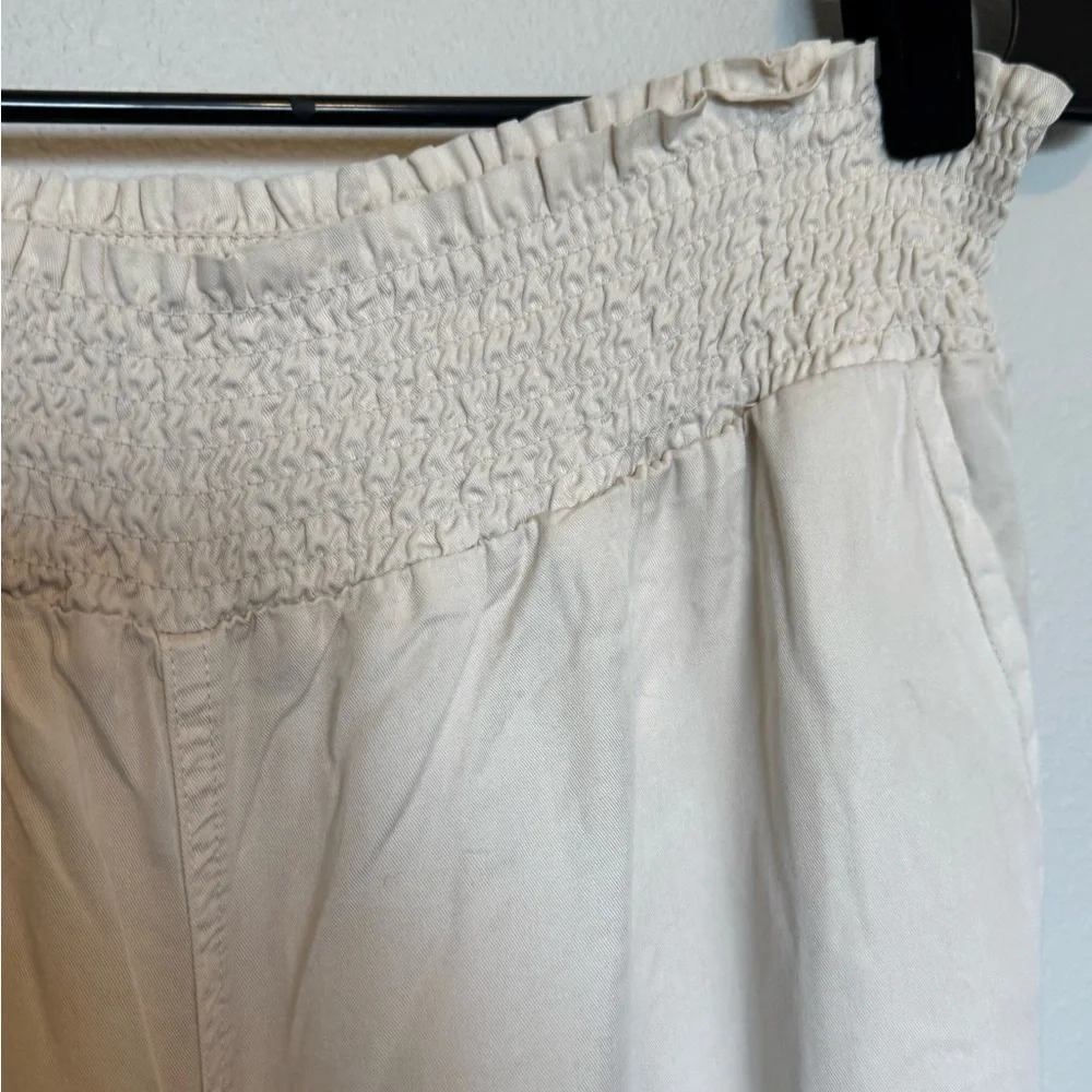Calvin Klein Women's Cream Wide Leg Pants Tencel Size Large NWT - Picture 2 of 12